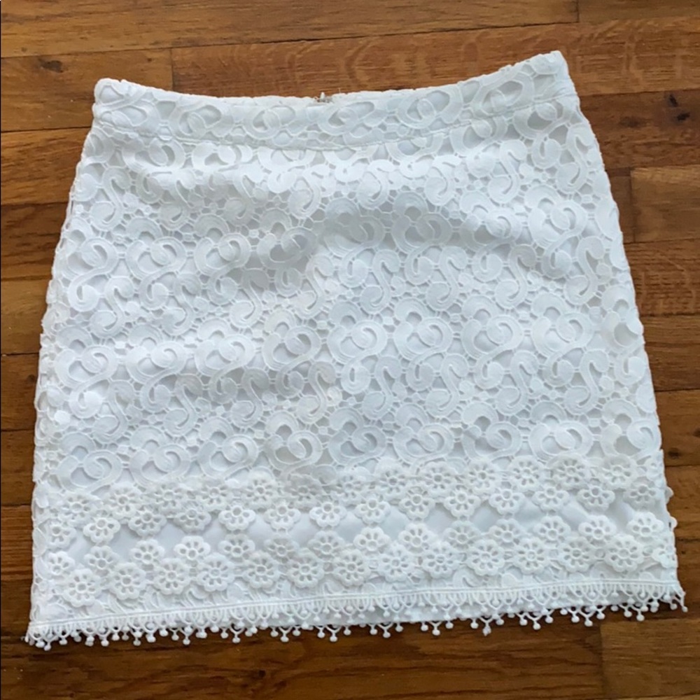 white skirt